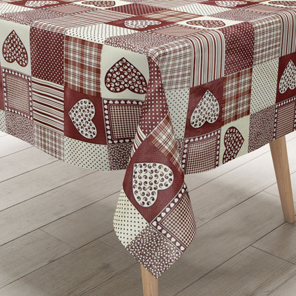 abwaschbare Wachstuch Tischdecke, Wachstuch, PVC, kaufen, Herzen , Landhaus, eckig, rund oval