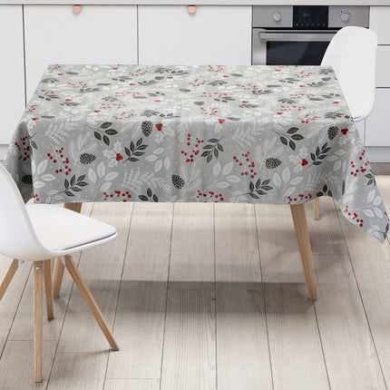 Wachstuch Tischdecke Weihnachten grau