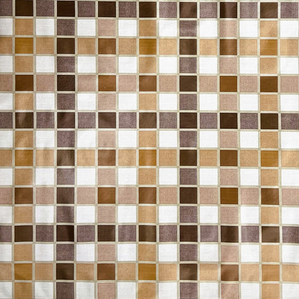 abwaschbare Tischdecke, Wachstuchtischdecke, Wachstuch, eckig rund oval Fliesen Mosaik braun beige