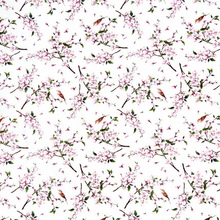 Wachstuch Tischdecke mit Kirschblüten