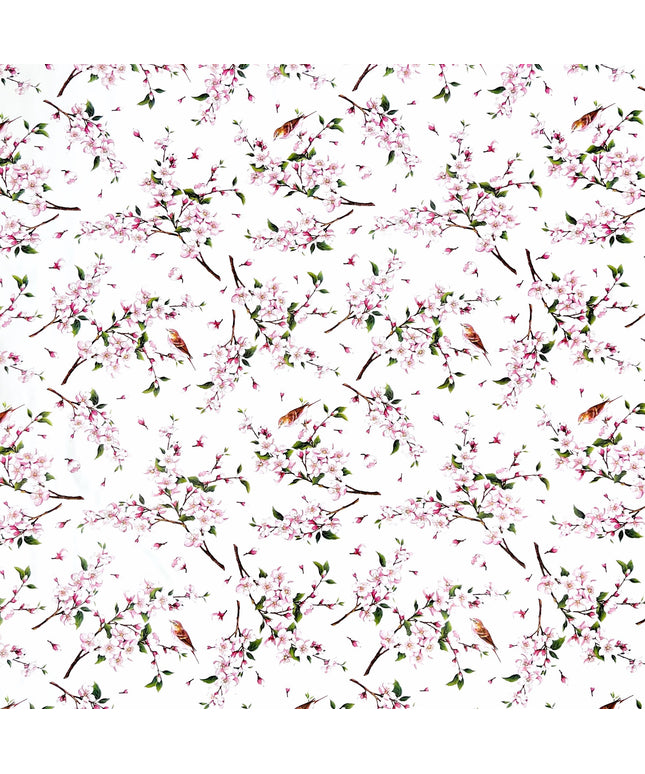 Wachstuch Tischdecke mit Kirschblüten