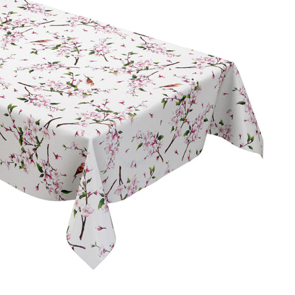 Wachstuch Tischdecke mit Kirschblüten