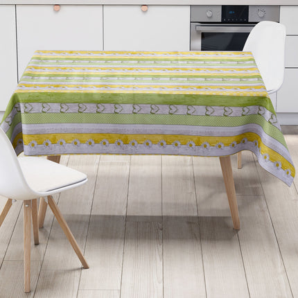 abwaschbare Wachstuch Tischdecke eckig rund oval Frühjahr Sommer Garten Holz Margerite kaufen