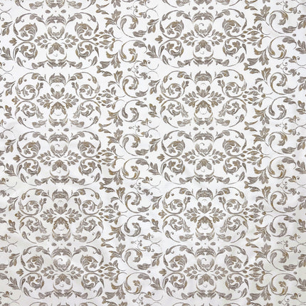 Wachstuch Tischdecke B4014-01 barocke Linien gold silber auf weiss eckig rund oval
