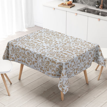 Wachstuch Tischdecke Barocke Linien Kupfer
