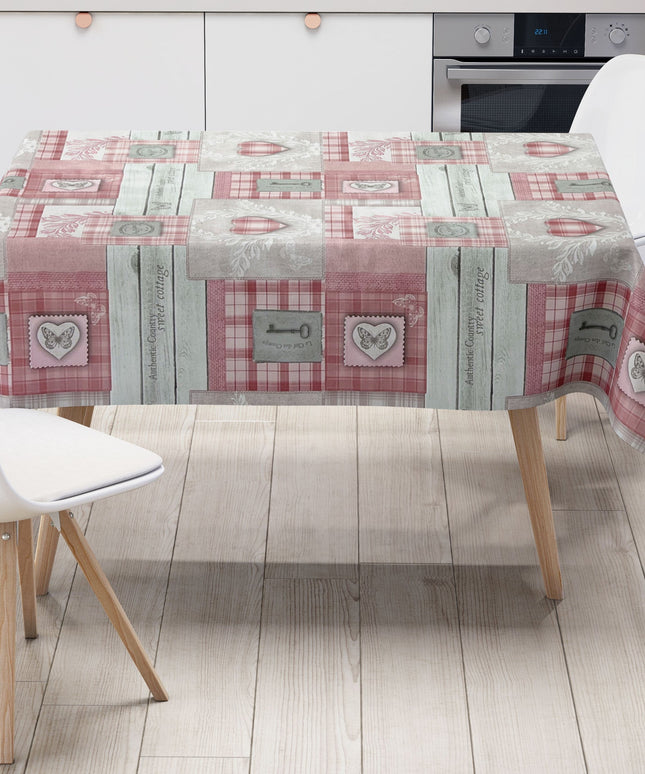 Wachstuch Rolle SONDERPOSTEN Herzen Landhaus B4019-01 Rollenware