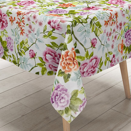 Wachstuch Tischdecke bunte Blumen