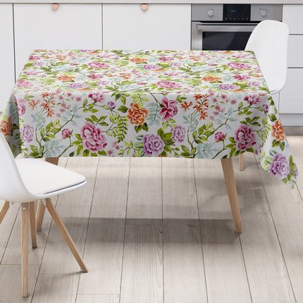Wachstuch Tischdecke bunte Blumen