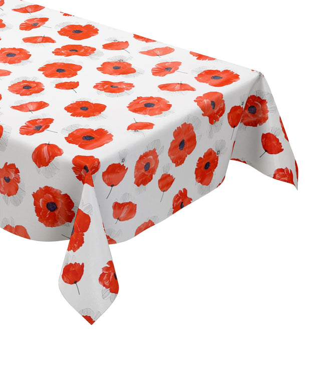 Wachstuch Tischdecke Mohnblumen