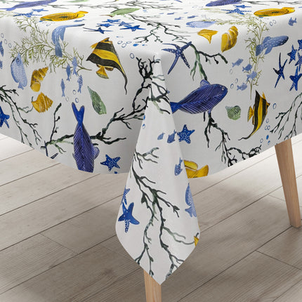 Wachstuch Tischdecke Fische maritim