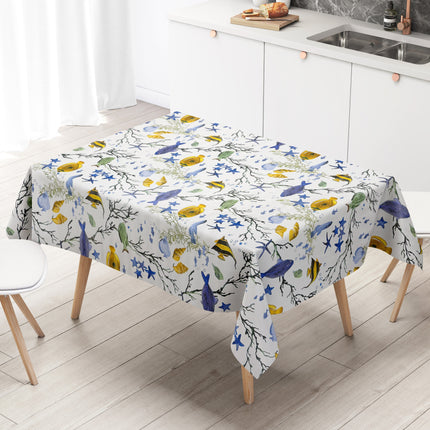 Wachstuch Tischdecke Fische maritim