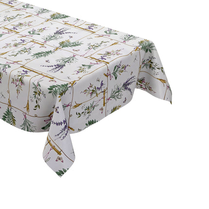 abwaschbare Wachstuchtischdecke eckig rund oval kaufen Lavendel Schmetterling
