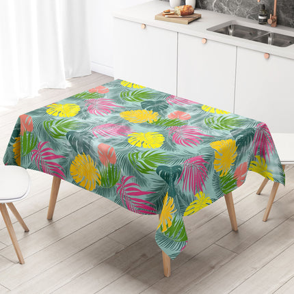 Wachstuch Tischdecke B5008-01 Dschungel Monstera Palmen eckig rund oval