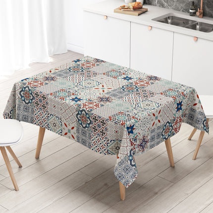 abwaschbare Wachstuch Tischdecke eckig rund oval kaufen Fliesen Mosaik wachstuchshop24