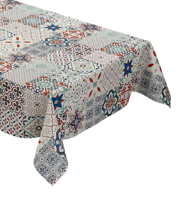 abwaschbare Wachstuch Tischdecke eckig rund oval kaufen Fliesen Mosaik wachstuchshop24