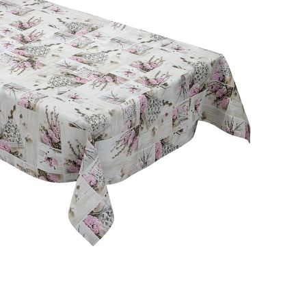 Wachstuch Tischdecke Blumen eckig rund oval Holz