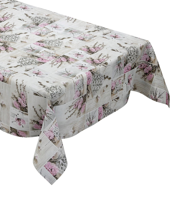 Wachstuch Tischdecke Blumen eckig rund oval Holz