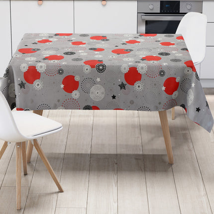 Wachstuch Tischdecke Weihnachten grau