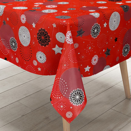 Wachstuch Tischdecke Weihnachten rot