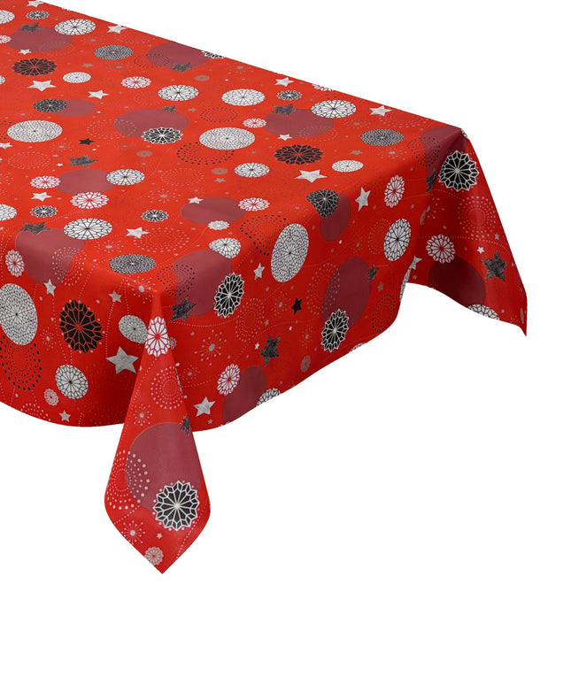 Wachstuch Tischdecke Weihnachten rot