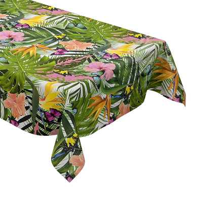 Wachstuch Rolle Meterware Rollenware B5044-01 Dschungel Monstera auf weiß