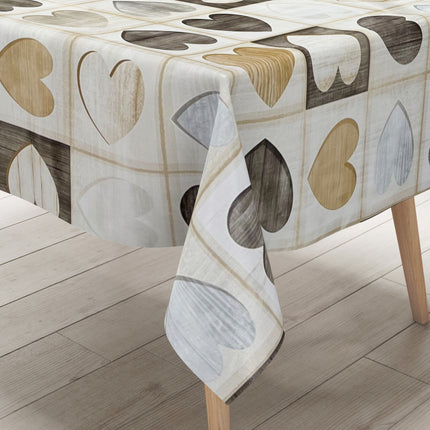 abwaschbare Wachstuchtischdecke Holzmotiv eckig rund oval kevkus wachstuchshop24.de
