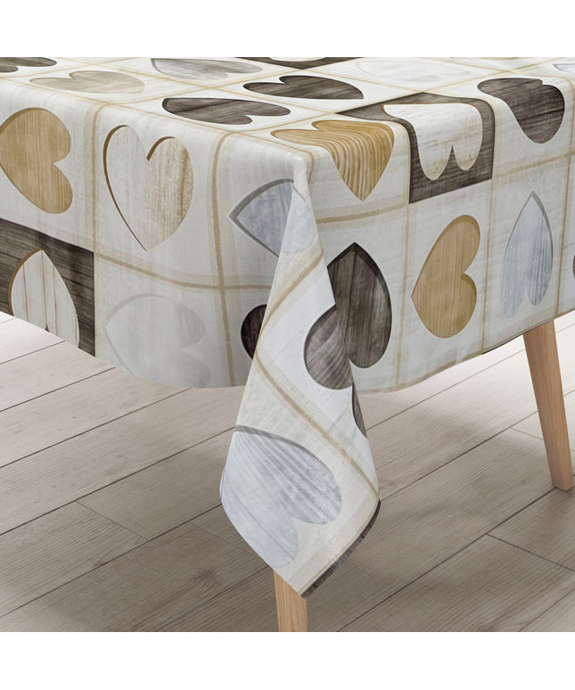 abwaschbare Wachstuchtischdecke Holzmotiv eckig rund oval kevkus wachstuchshop24.de