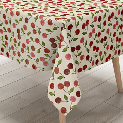 Wachstuch Tischdecke kirschen