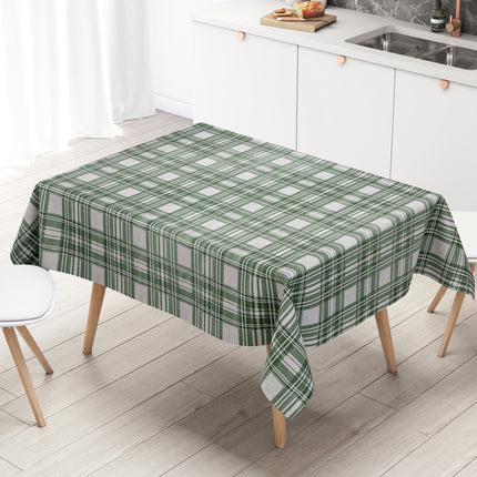Wachstuch Tischdecke B5073-02 grün kariert Karo Landhaus eckig rund oval