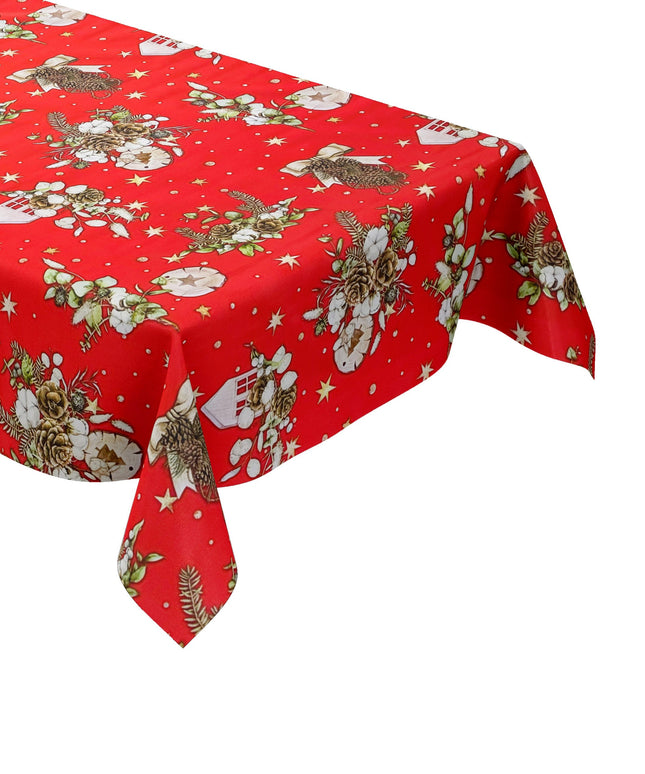 Wachstuch Tischdecke Weihnachten Advent rot