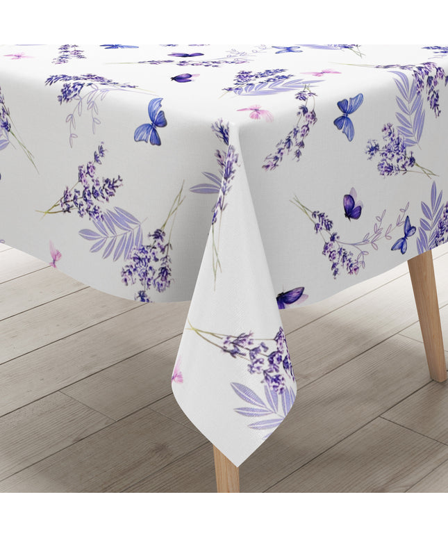 Wachstuch Tischdecke Lavendel Schmetterlinge