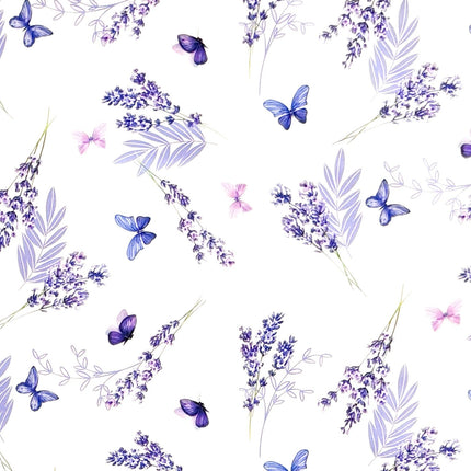Wachstuch Tischdecke Lavendel Schmetterlinge