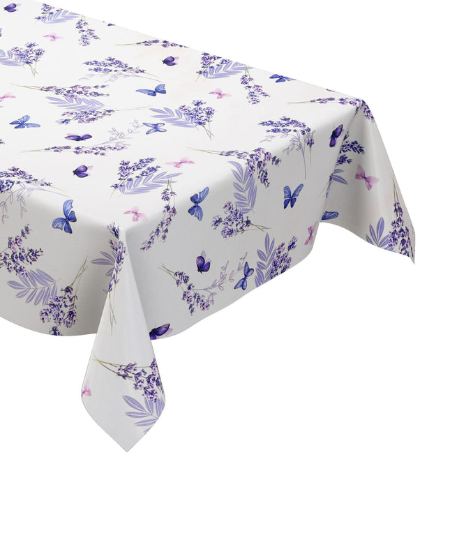 Wachstuch Tischdecke Lavendel Schmetterlinge