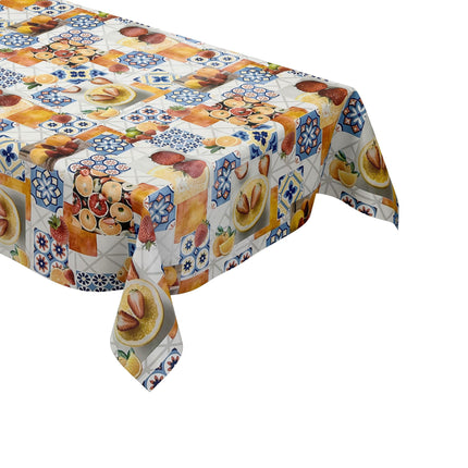 Wachstuch Rolle SONDERPOSTEN Früchte Fliesen B6002-01 Rollenware