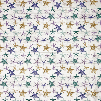 abwaschbare Wachstuch Tischdecke eckig rund oval maritim Seestern Holz kaufen