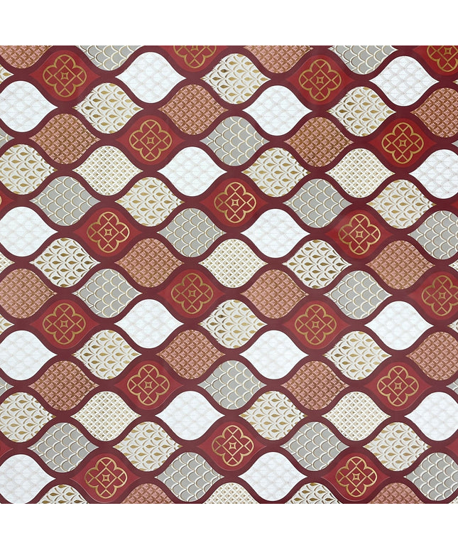 Wachstuchtischdecke PVC Tischdecke Wachstuch wachstuchshop24 Weihnachten rot gold eckig rund oval kaufen