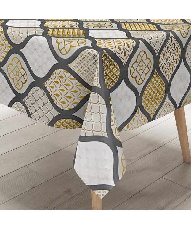 PVC Tischdecke eckig rund oval weihnachten gold grau Wachstuch kaufen