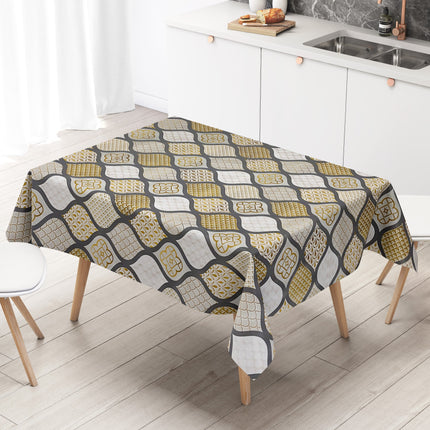 PVC Tischdecke eckig rund oval weihnachten gold grau Wachstuch kaufen
