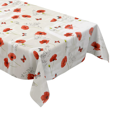 Wachstuch Tischdecke Mohnblumen