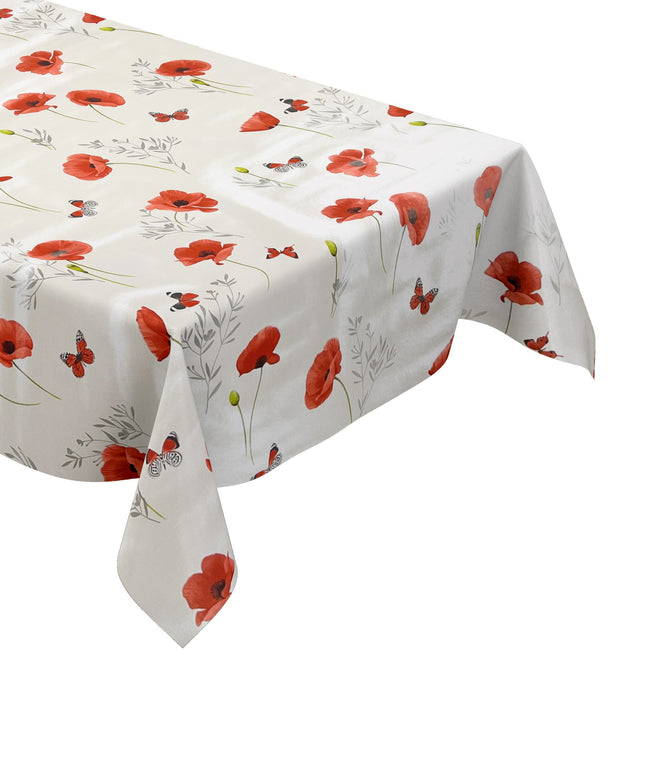 Wachstuch Tischdecke Mohnblumen