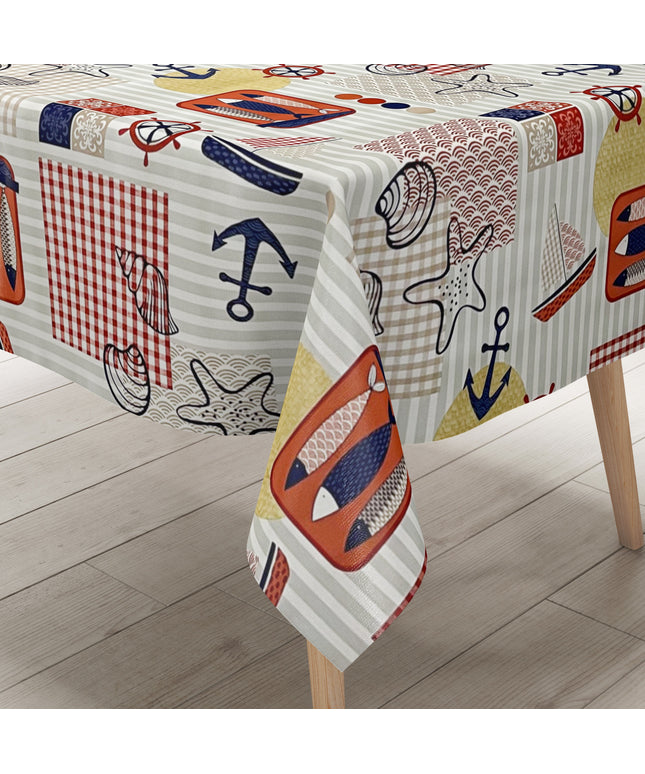 Wachstuch Tischdecke maritim