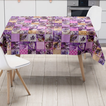 Wachstuch Rolle SONDERPOSTEN Lavendel Patchwork B9014-01 Rollenware