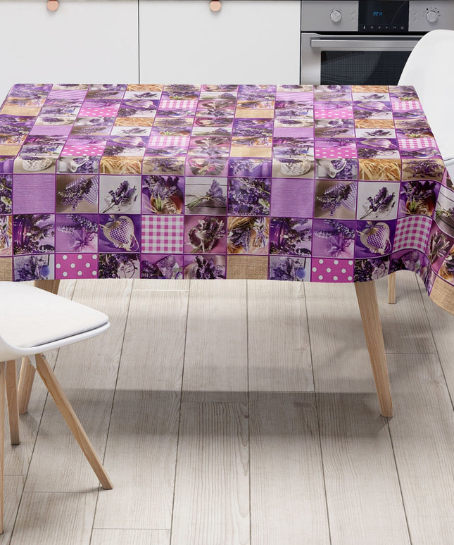 Wachstuch Rolle SONDERPOSTEN Lavendel Patchwork B9014-01 Rollenware
