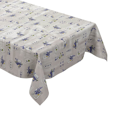 Wachstuch Tischdecke B9027-01 lila Veilchen Blumen eckig rund oval
