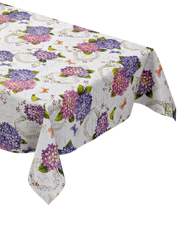 Wachstuch Tischdecke Hortensie Übergröße