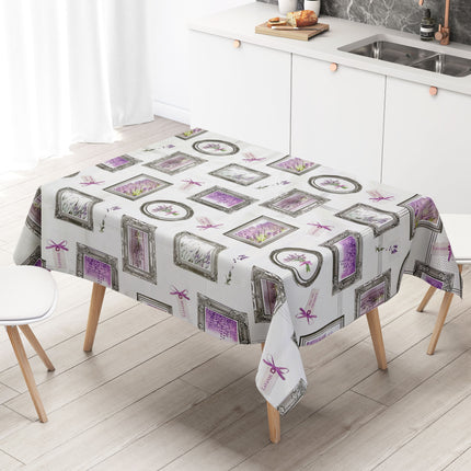 Wachstuch Rolle SONDERPOSTEN Lavendel Bilderrahmen B9047-01 Rollenware