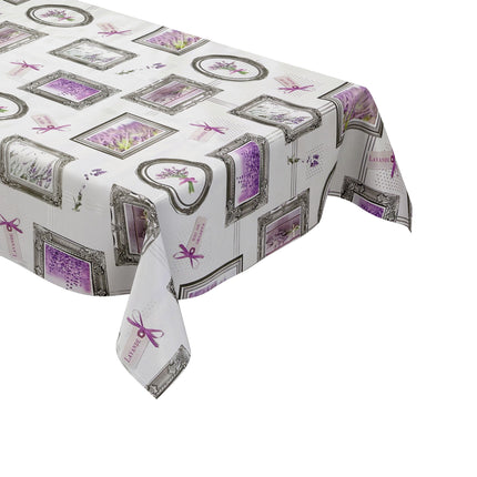 Wachstuch Rolle SONDERPOSTEN Lavendel Bilderrahmen B9047-01 Rollenware