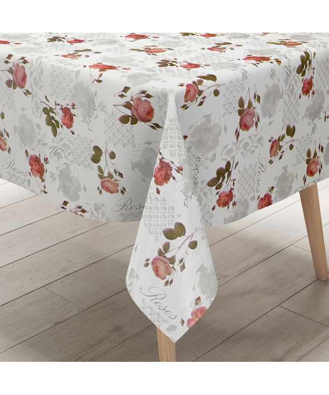 wachstuchshop24 abwaschbare Tischdecke Wachstuch eckig rund oval Rosen Blumen
