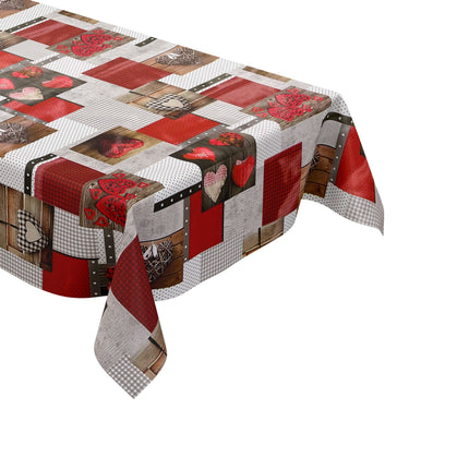 Wachstuch Rolle SONDERPOSTEN Herzen Love Patchwork B9061-01 Rollenware