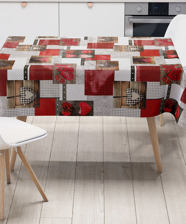Wachstuch Rolle SONDERPOSTEN Herzen Love Patchwork B9061-01 Rollenware